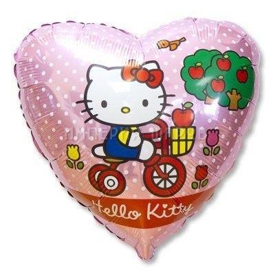 Шар 18" Hello Kitty на велосипеде
