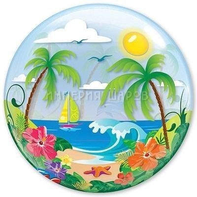 Шар Bubble 22" Тропический рай