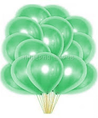 Облако зеленых перламутровых шаров 25 шт