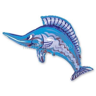 Шар фигура Рыба меч синяя