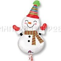 Шар-фигура Снеговик улыбчивый, 91см