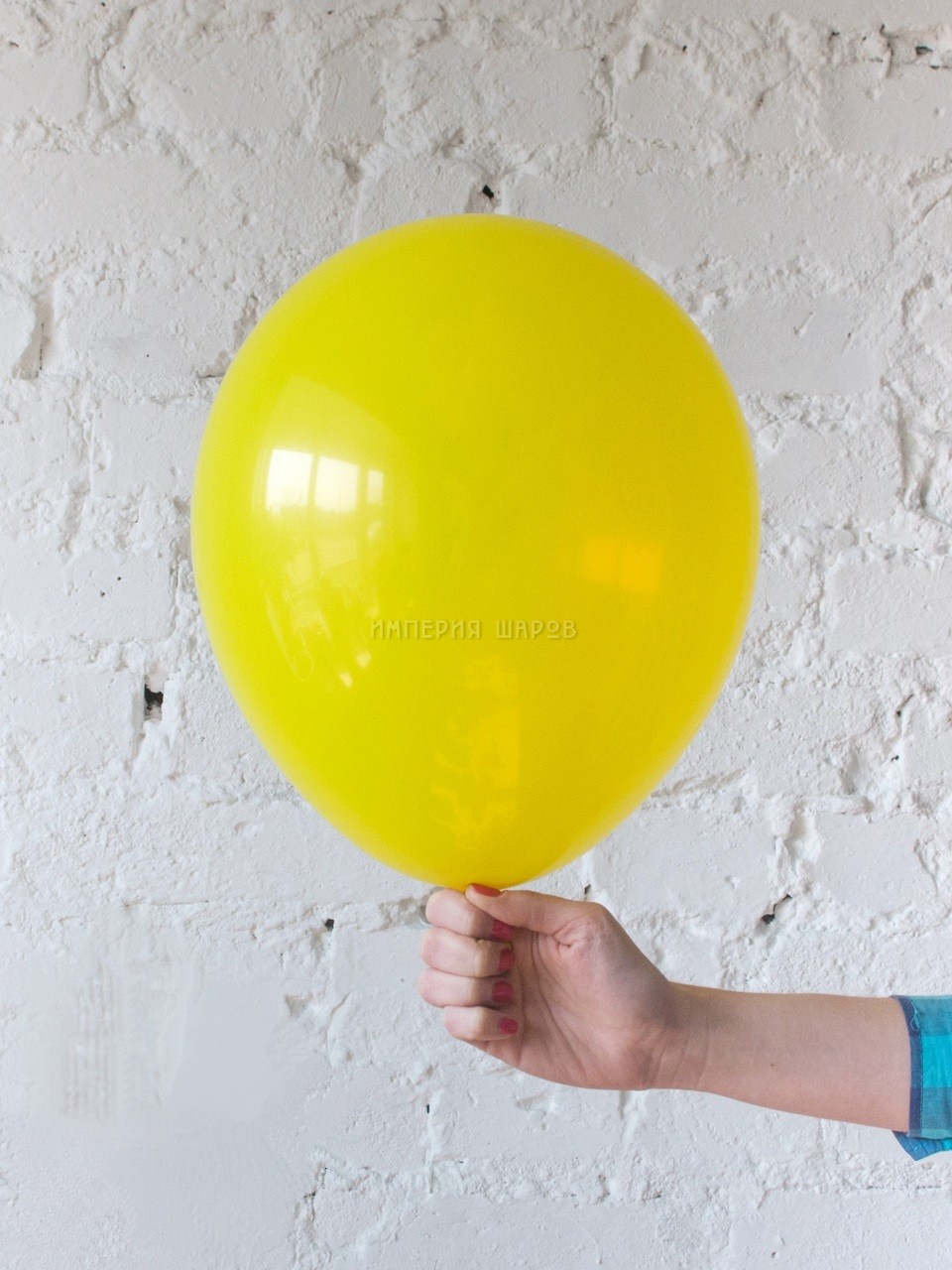 Гелиевый шарик жёлтый полупрозрачный
