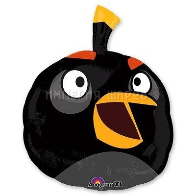 Шар фигура  Angry Birds Черная Птица, 61 см