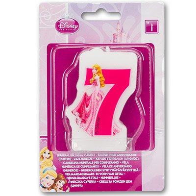 Свеча-цифра "7" Принцессы, 6 см