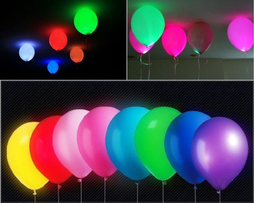 Светящиеся шарики ассорти 50 шт (постоянная подсветка)