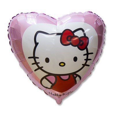 Шар 18" Hello Kitty в сердце розовом