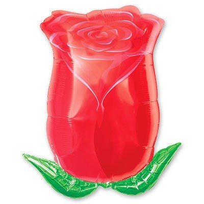 Шар фигура Роза бутон красный