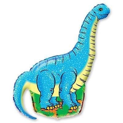 Шар фигура Динозавр голубой