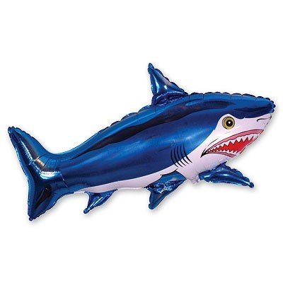 Шар фигура Акула большая синяя
