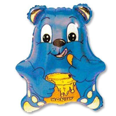 Шар фигура Медвежонок синий