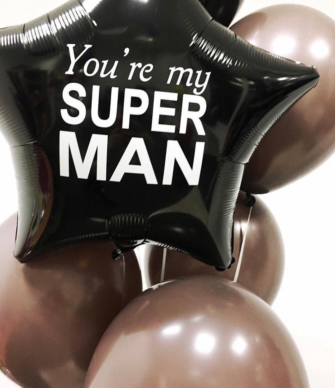 Букет из шаров для мужчины Мой супермен