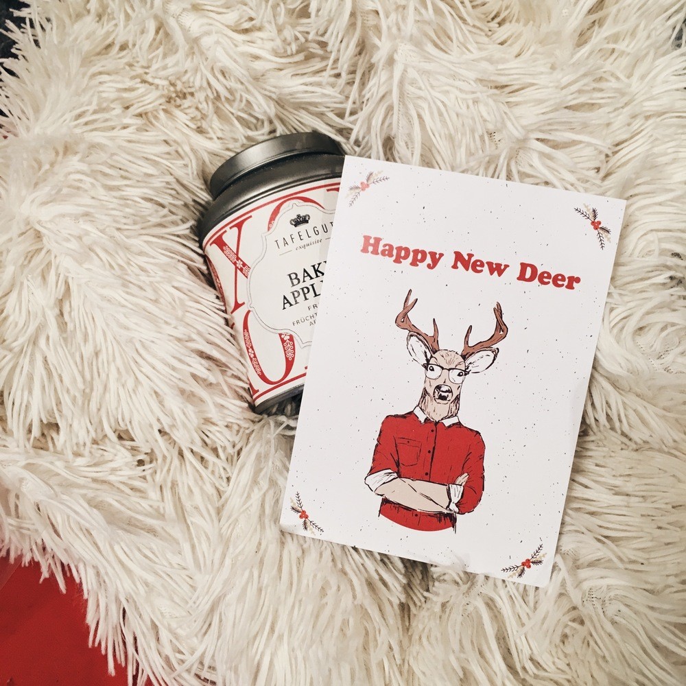 Открытка «Happy new deer» 